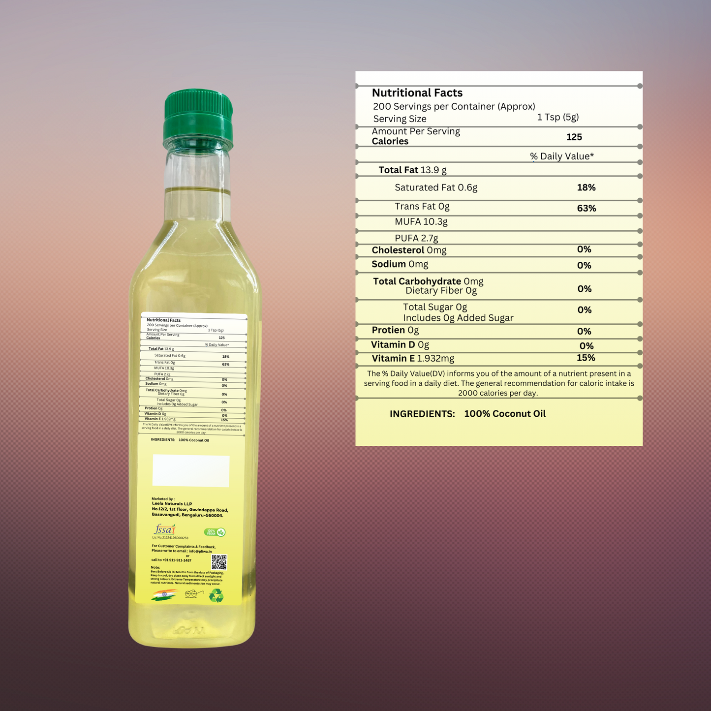 Wood Pressed | 100% Quality Coconut Oil | Edible Oil | Extra Premium