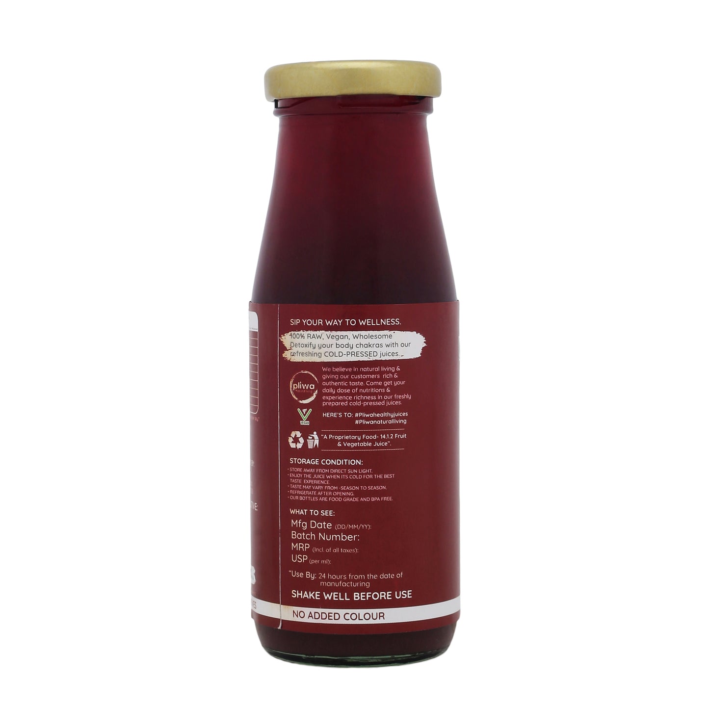 Cold Pressed Juice | Miraculous Red | Seven Miraculous Vegetables | Refreshing & Nutrient-Rich