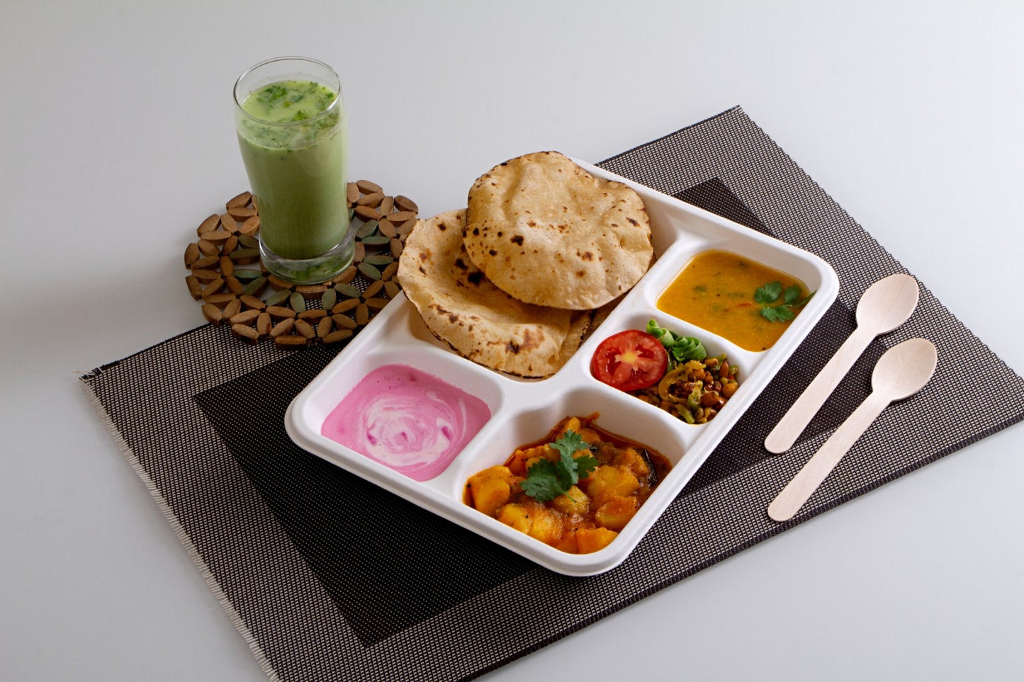 Bagasse Meal Tray 4CP