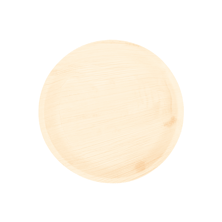 Areca Leaf Plates – 100% Natural, 100% Compostable (Round)