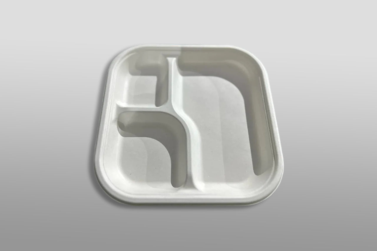 Bagasse Meal Tray 3CP Anti leak