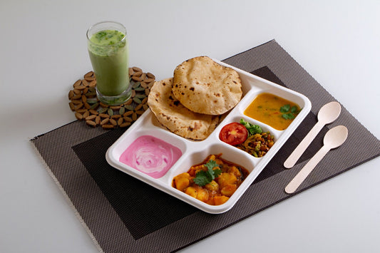 Bagasse Meal Tray 4CP