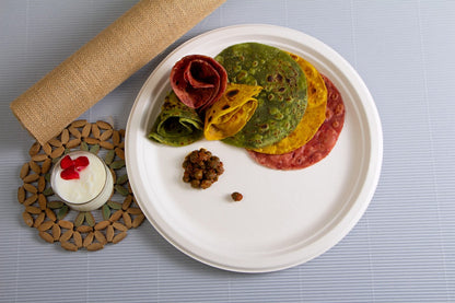 Bagasse Round Plate Pack of 10 pcs. (size 6")