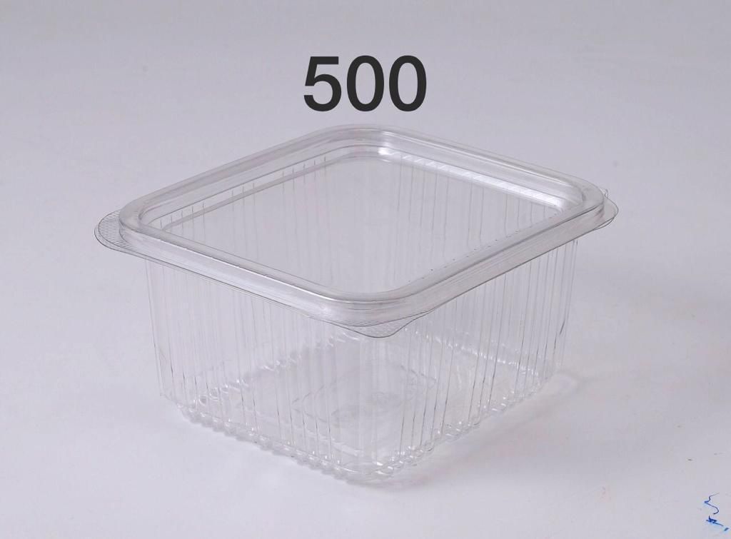 🍬 PET Hinged Box – 500 CC