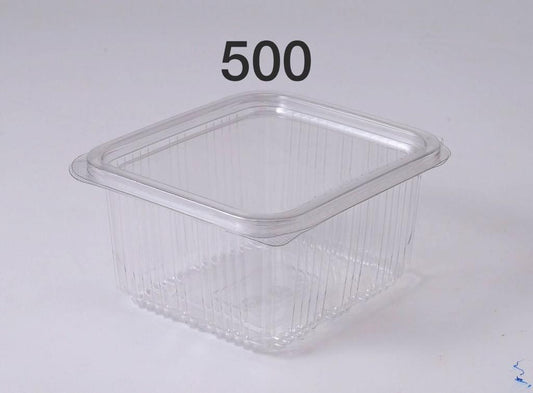 🍬 PET Hinged Box – 500 CC