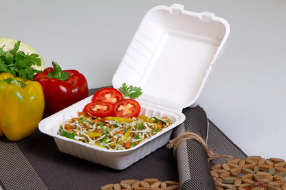 Bagasse Clamshell Box (Burger Box)
