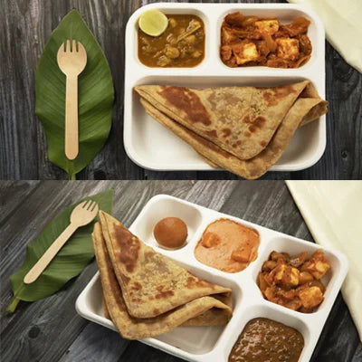 Bagasse Meal Tray 3CP Anti leak