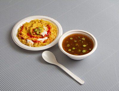 Bagasse Round Container with Anti-Leak Lid